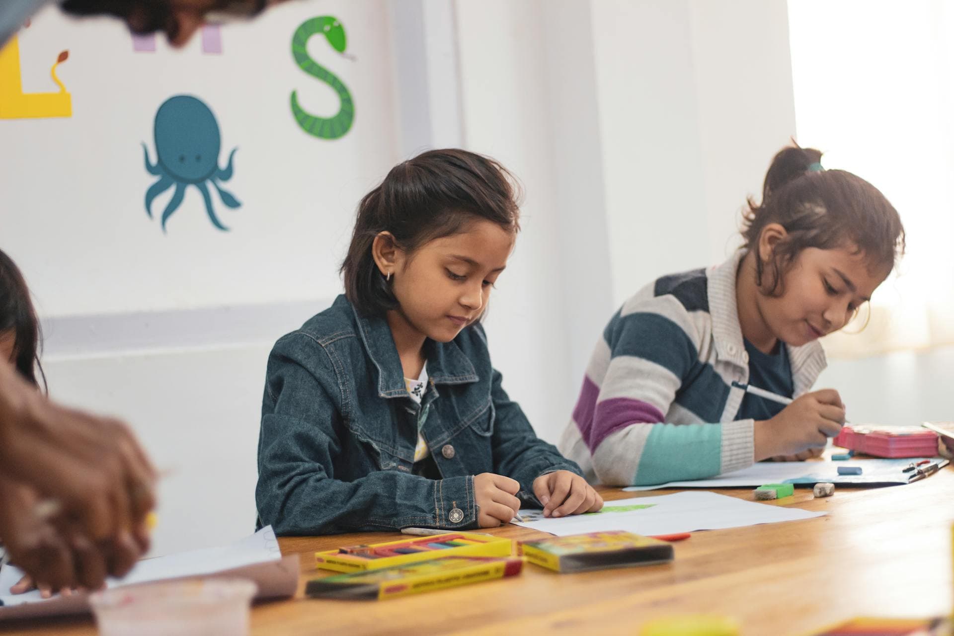 Indian children learning and playing together